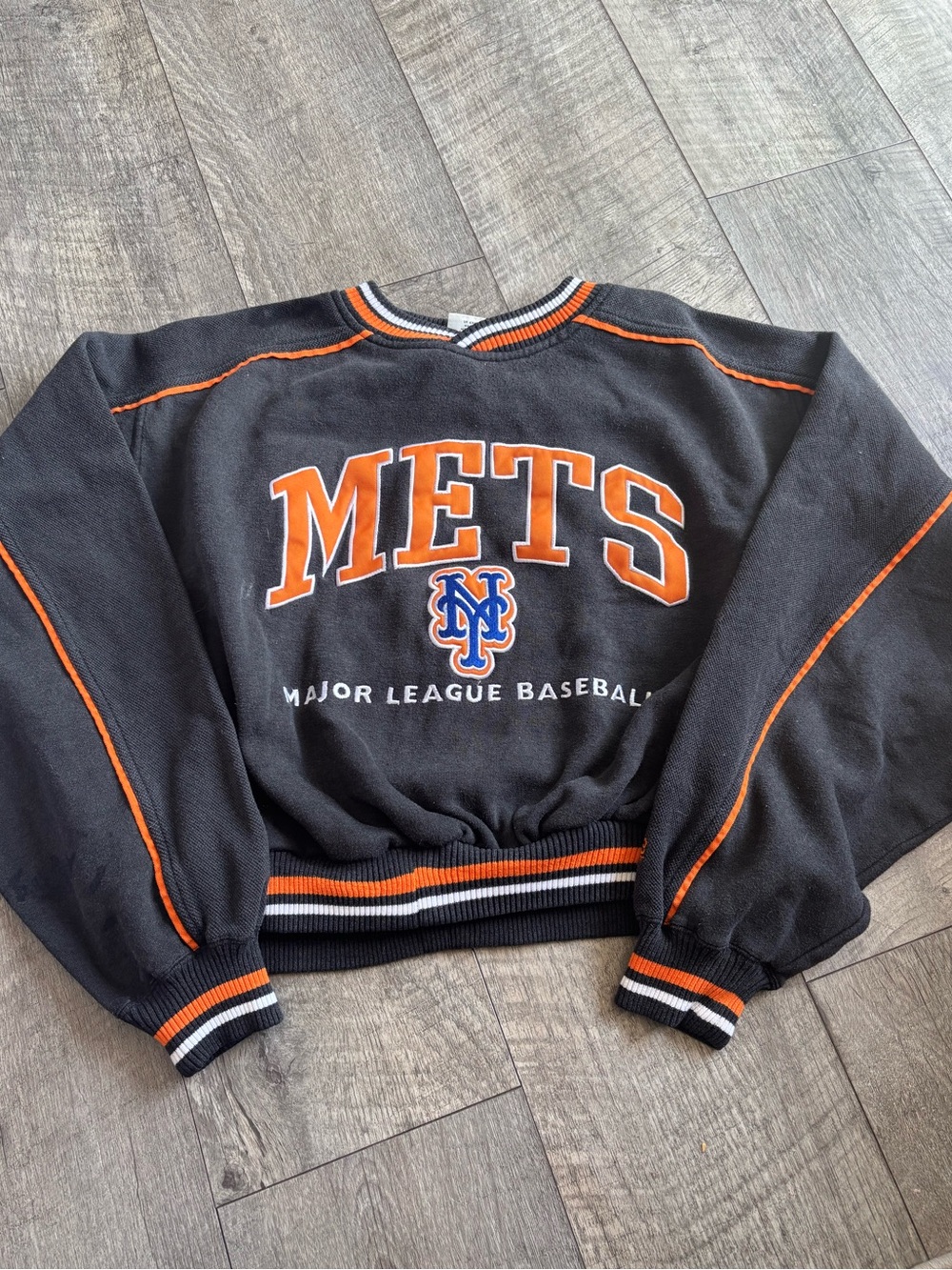Lee Sport Black Sweatshirt with Orange and White Trim